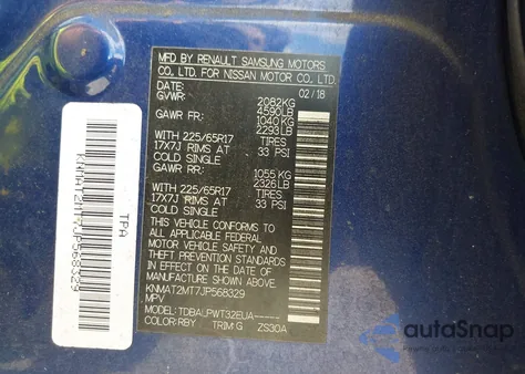 2018 Nissan Rogue S from USA, damaged, VIN KNMAT2MT7JP568329